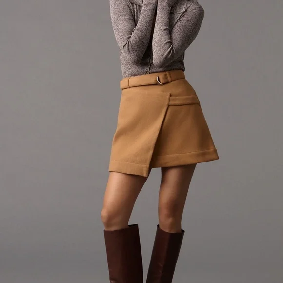 *Anthropologie Maeve Belted Wrap Mini Skirts - Picture 4 of 5